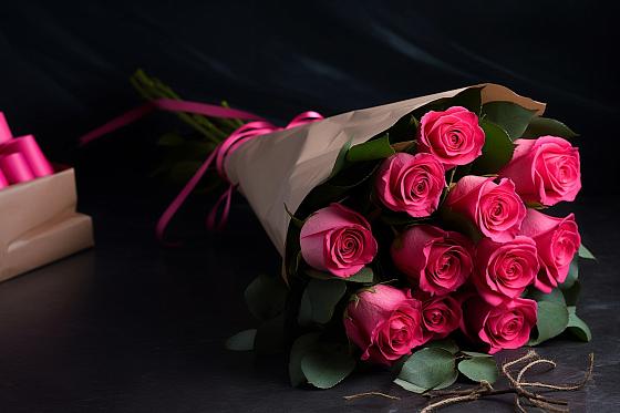 Букет 11 роз Пинк в Тимашево